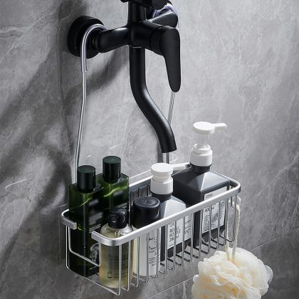 Aluminium Bathroom Shower Shelf Without Drilling