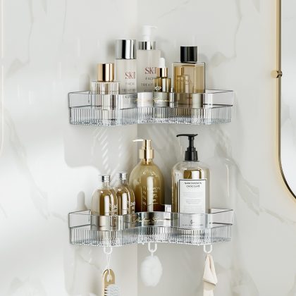 Bathroom Shelf Organizer Storage Basket Corner